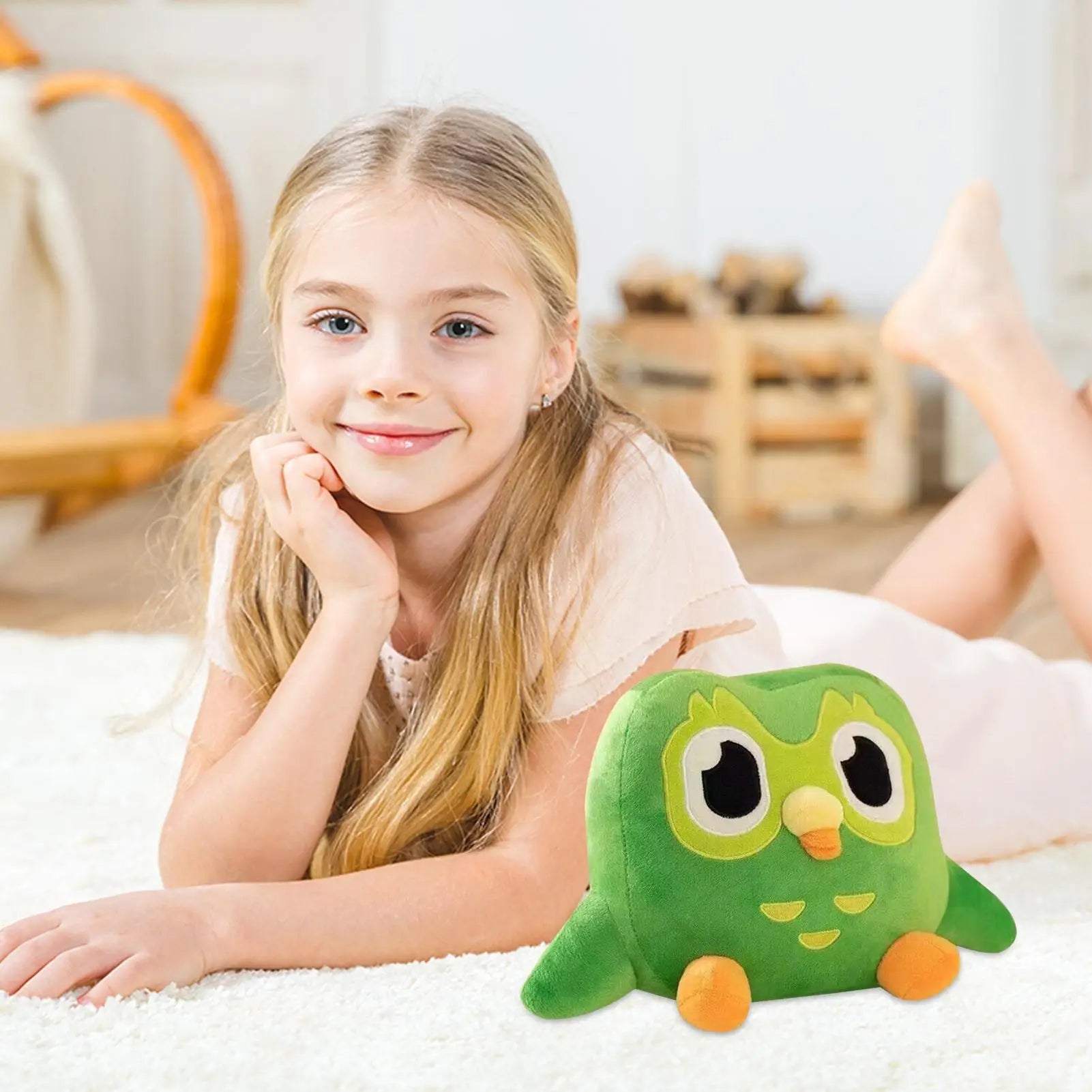 Duolingo DuoPlush Officially Licensed Reminder to Do Your Daily Lesson Premium Plushie FeatherGreen 8.5 Inch