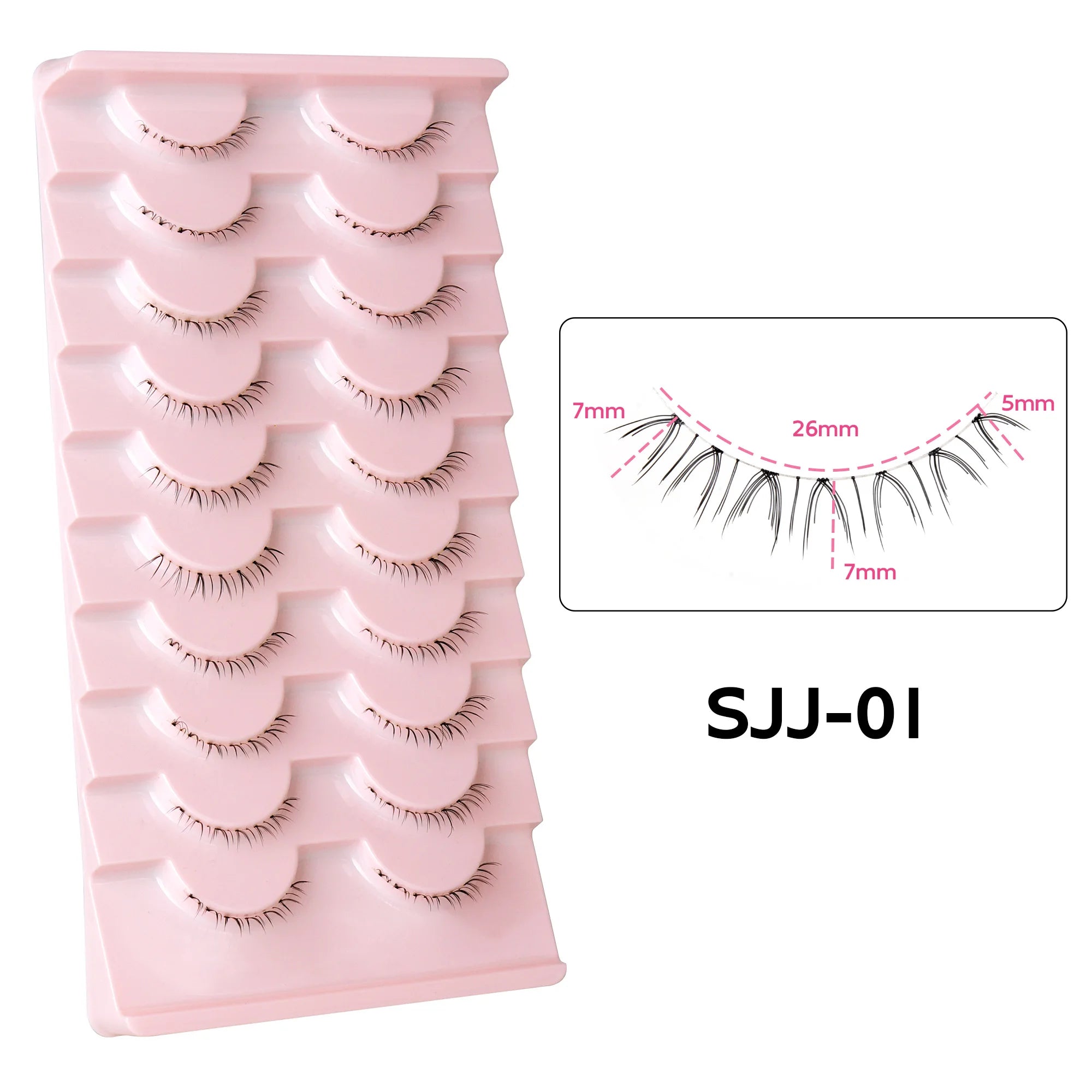 10Pairs Bottom Eyelashes Manga Lower Lashes Clear Band Wispy Small Flame Under Eye Lashes Korean Makeup Cosplay Tools