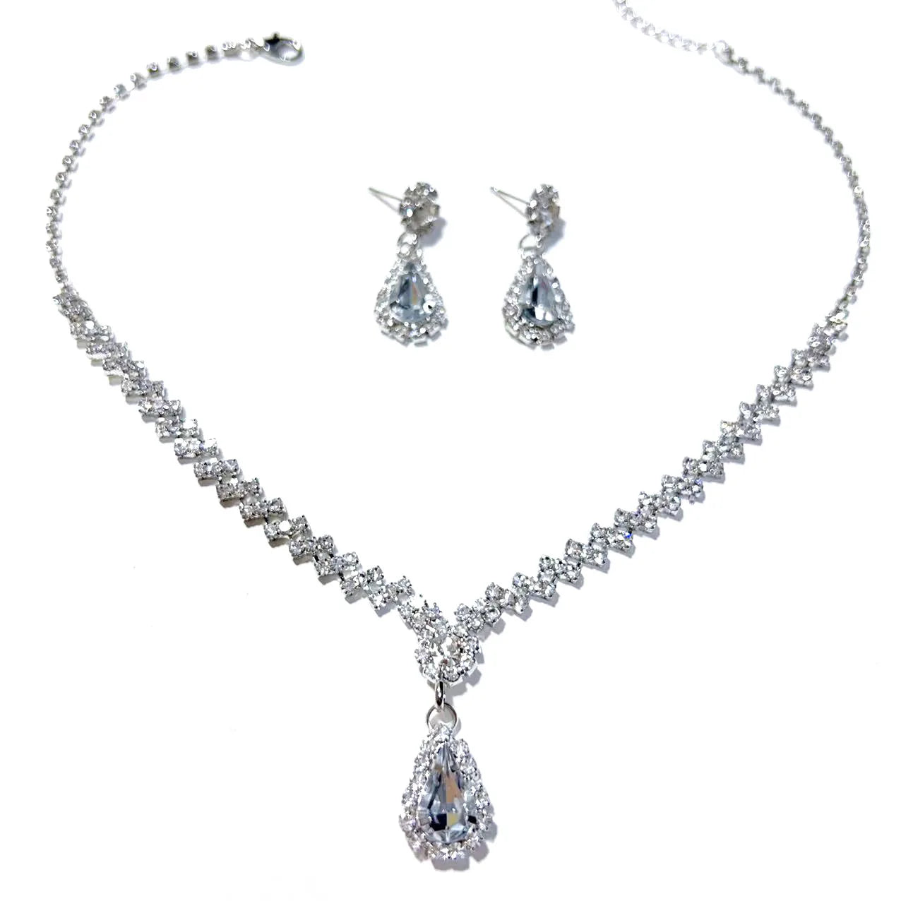 Bridal jewelry set, necklace, earrings, wedding ladies' evening dress accessories, fashionable two-piece set