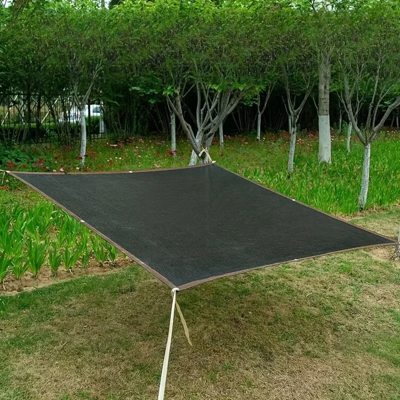 Professional - Grade Sunshade Net Cloth Set - 85% Efficient Sun - Shading Rate, with Matching Hanging Ropes! The Black Encrypted