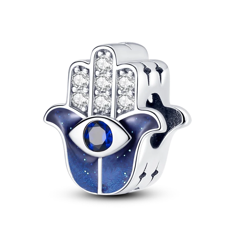 Halloween Dangle 925 Sterling Silver Skeleton Witch Devil's Eye Skull Charms Bead Fit Original Bangle Bracelet Necklace Jewelry