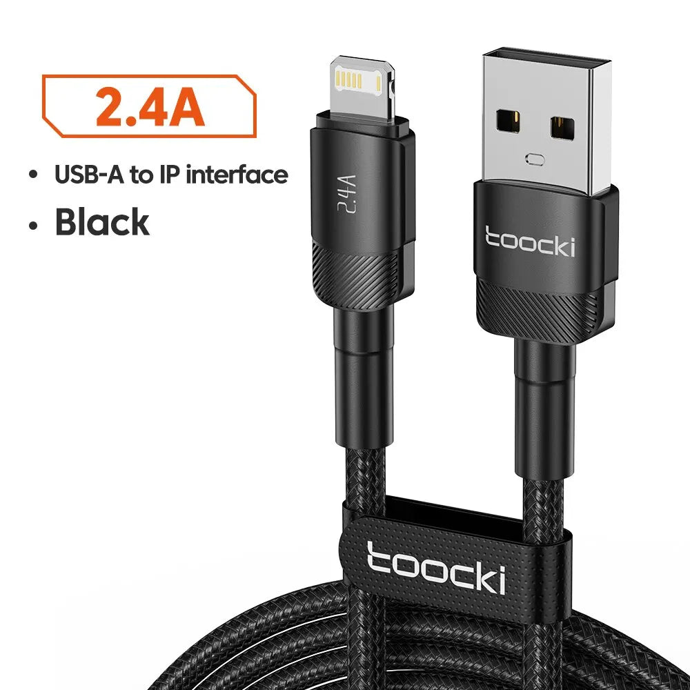 Toocki USB Type C Cable Fast Charging USB C Charger Cord For iPhone 15 14 13 12 11 Huawei P40 P30 Realme Oppo Oneplus Power Bank
