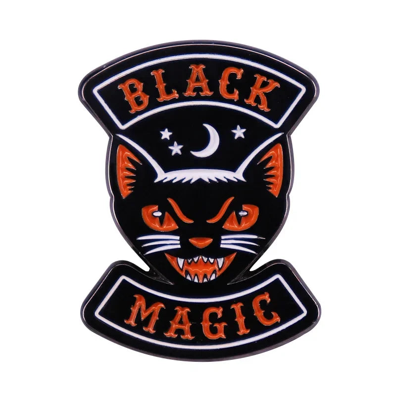 NEW Gothic Enamel Pins Halloween Terror Metal Brooch   Send Friend Fans Boutique Medal Gift Fashion Anime Badges Collecting