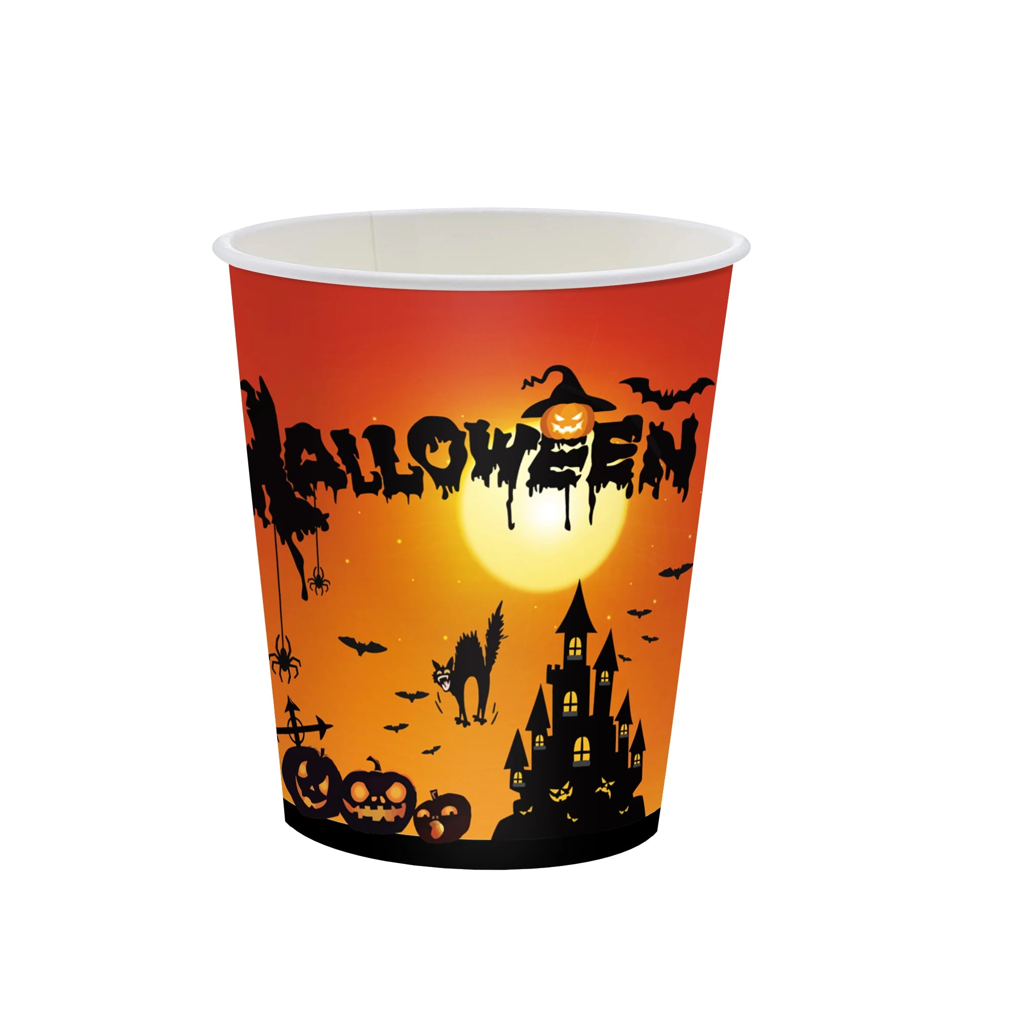 Halloween Ghost Shape Disposable Tableware Paper Plates Cups Halloween Happy Birthday Party Decoration For Home