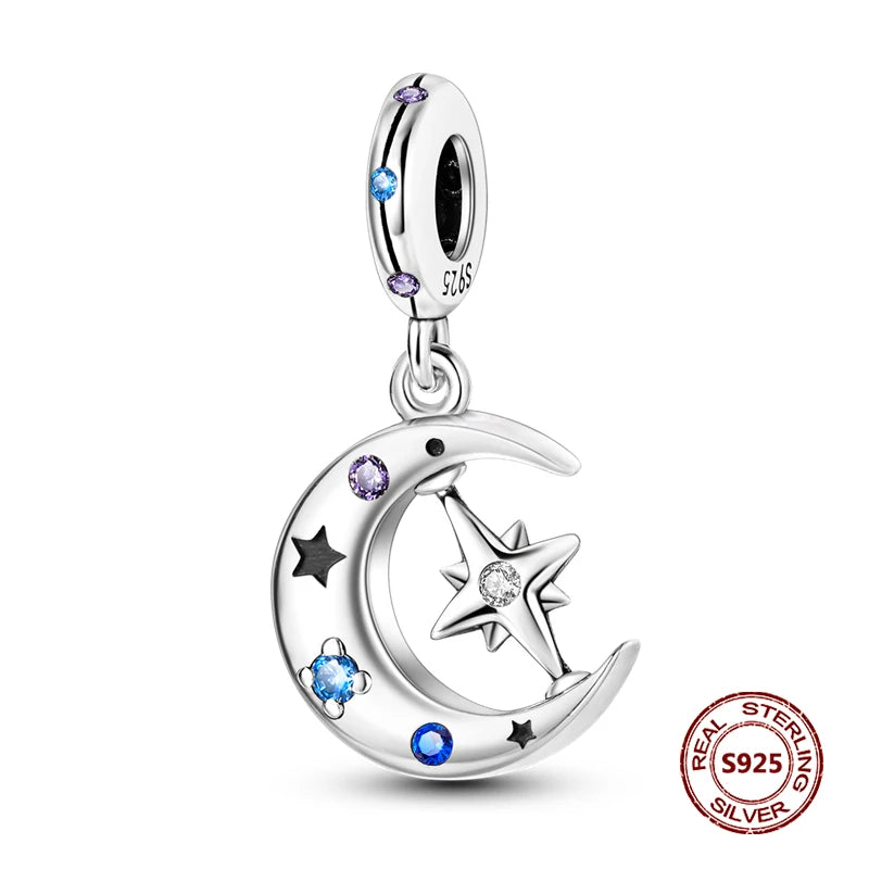 925 Sterling Silver Strawberry Turtle Owl Charm Beads Suitable For Original Bracelet Women DIY Jewelry Making Birthday Gifts