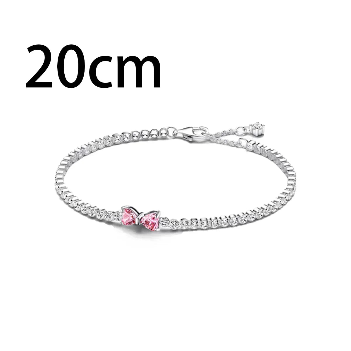 New Original 925 Sterling Silver Crown Bow Heart Set Ring Necklace Earring Crystal Women Valentine's Birthday Gift DIY Jewellery
