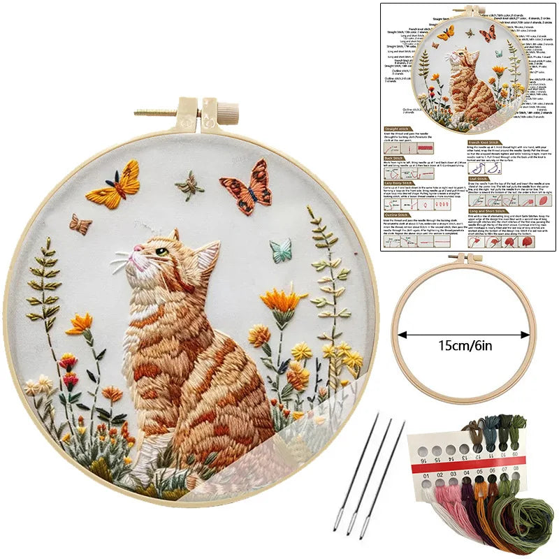 New Christmas Embroidery Kit DIY Embroidery Kit with All the Materials Included Santa Gift Home Decor