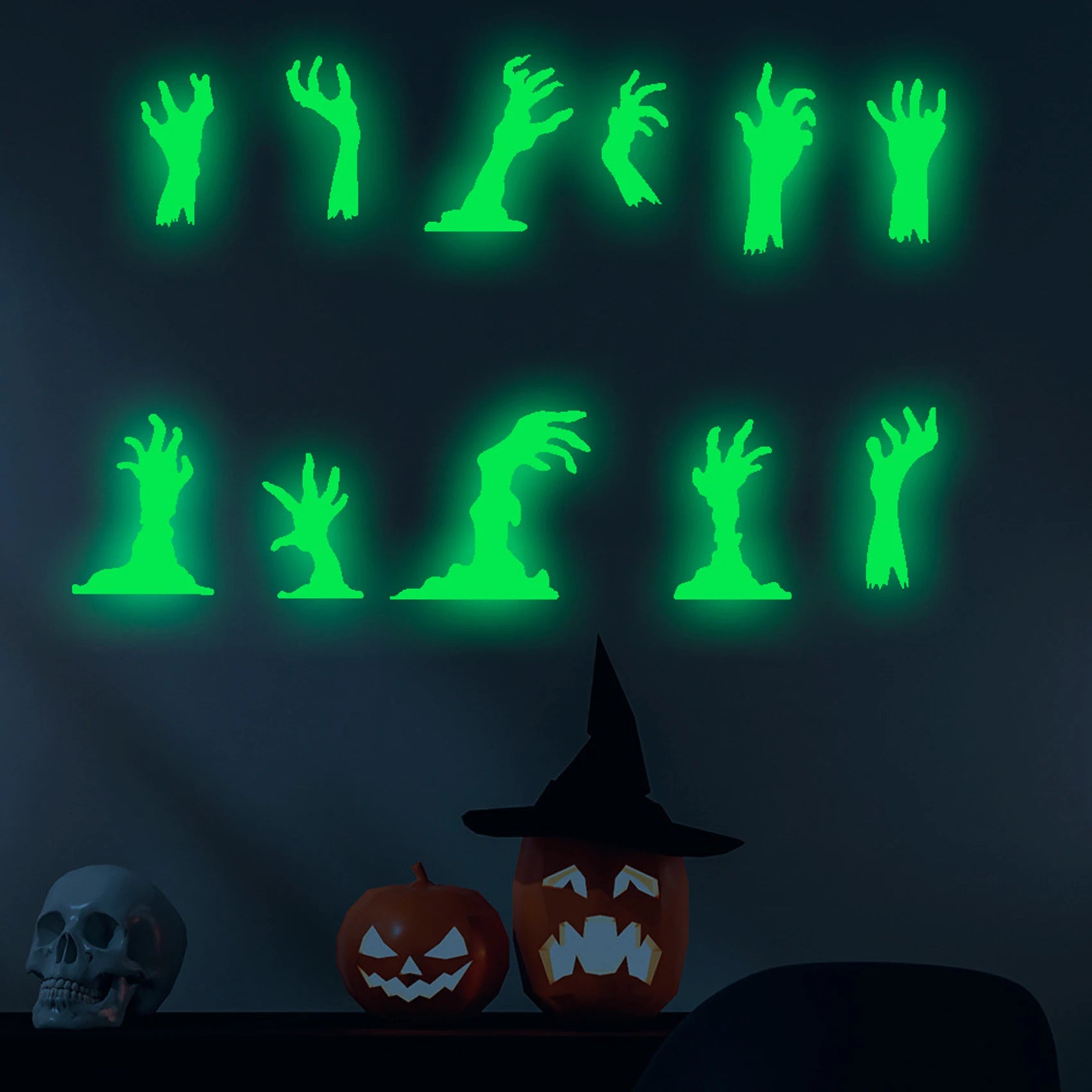 36/pcs  Halloween Luminous Wall Decals Glowing in The Dark Eyes Window Sticker for Halloween Decoration for Home Party Supplies
