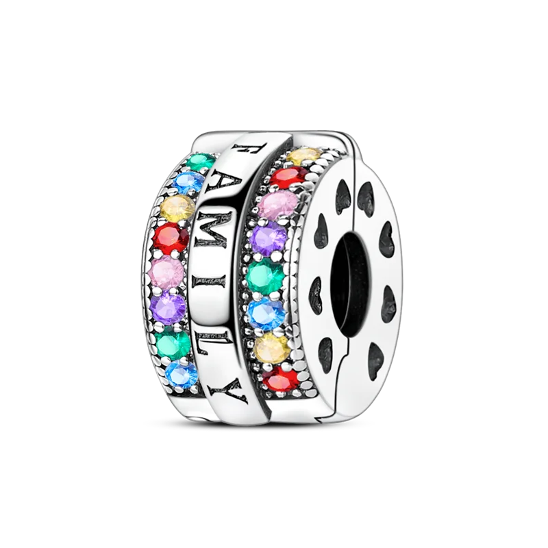 Original Charms Bead 925 Sterling Silver Inlaid Zirconium Bowknot Love Heart Balloon Pendants Fit Bracelet DIY Jewelry Marking
