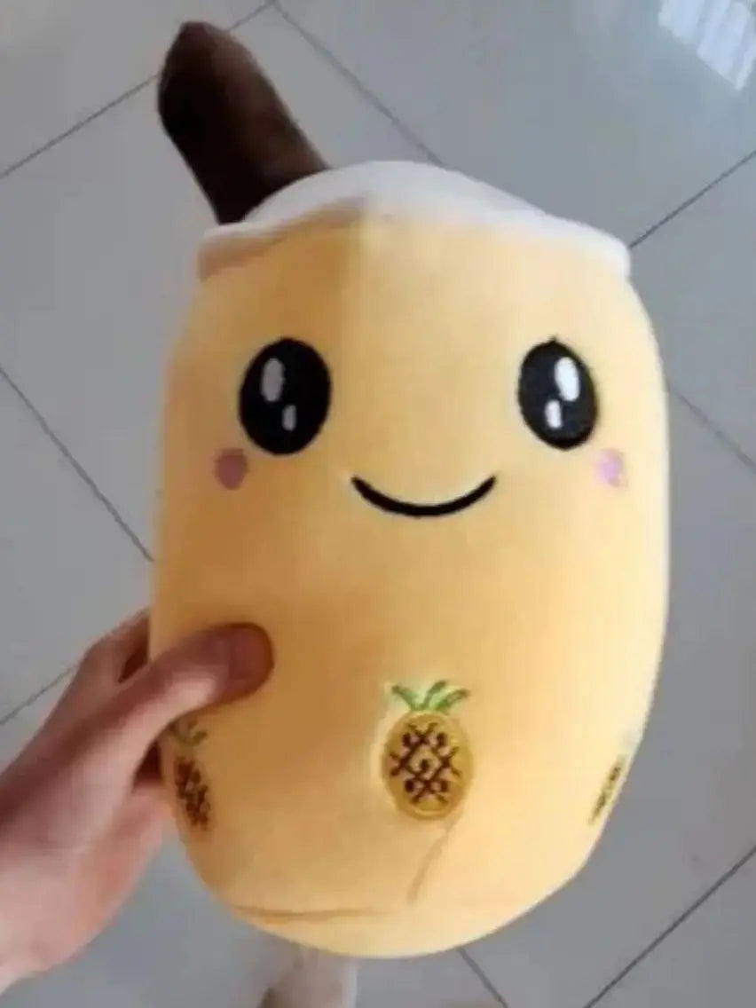 24CM Cute Stuffed Boba Plush Bubble Tea Real-life Bubo Food Milk Cup Plushie Pillow Soft Kawaii Plush Toys Gifts for Kids Baby