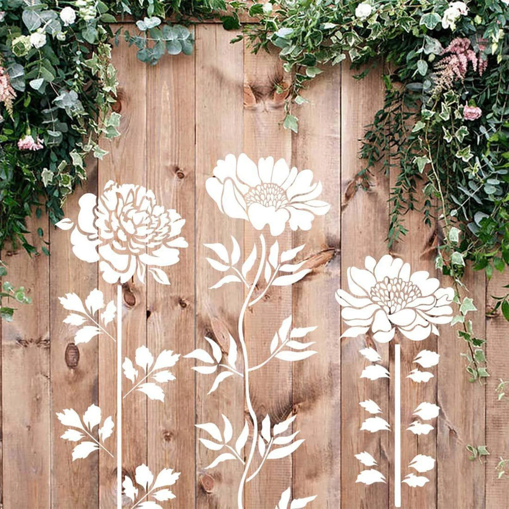Garden Fence Large Flower Template Diy Handicraft Painting Template Inkjet Painting Template Wooden Wall Canvas Drawing Card