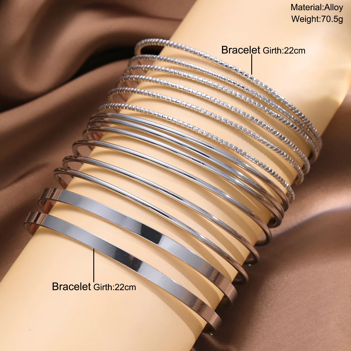 14 Pcs Trendy Exaggerated Metal Bracelet Set For Women Boho Thick Charm Curb Cuban Bracelet Bangles Fashion Jewelry Gift 2024