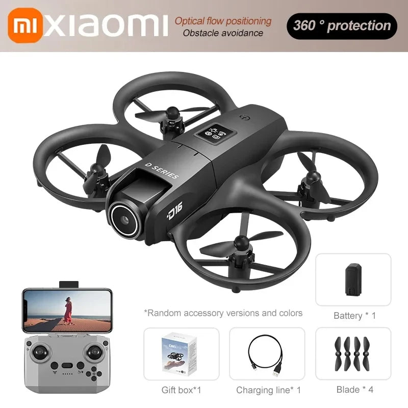 Xiaomi D16 Mini Drone Dual Camera 8K HDAerial Aircraft Obstacle Avoidance UAV Fixed Remote Control Airplane Gift Toys 20000M