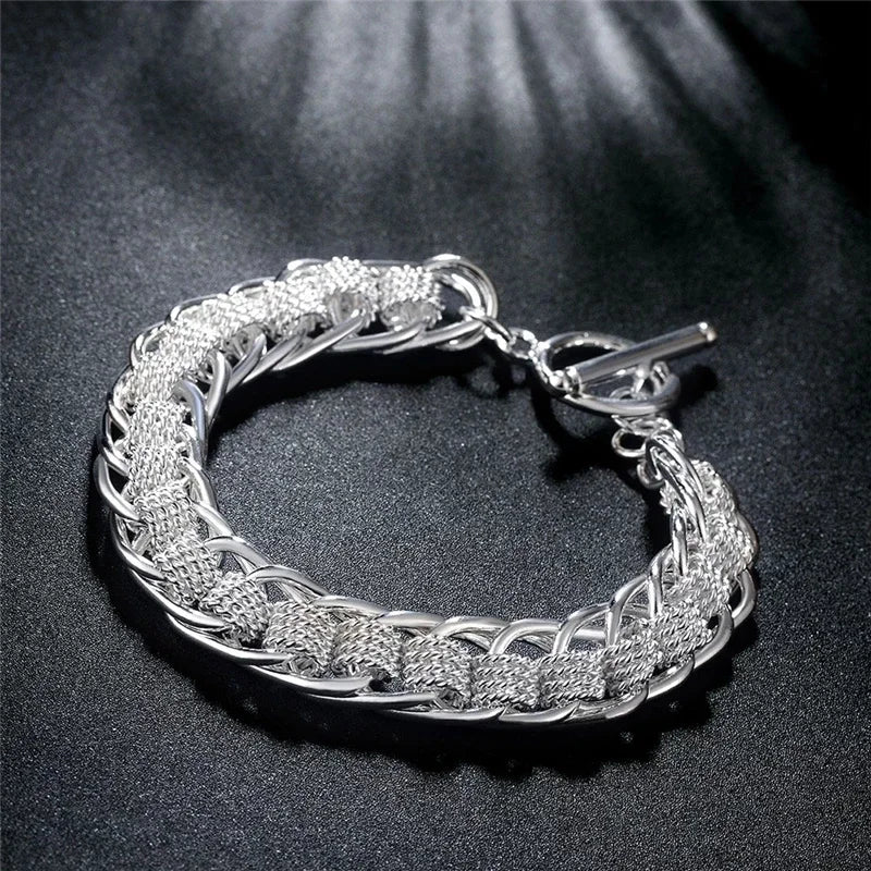High Quality 925 Sterling Silver Fashion Multiple Styles Bracelet Chain For Women Fashion Wedding Party Beautiful Jewelry Gift
