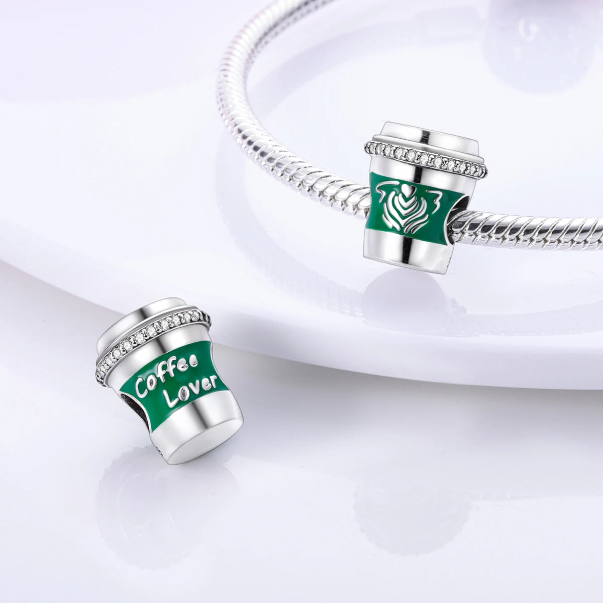 Coffee Cup Charms 925 Silver Beads For Woman Fit Original Bracelet Making Fashion Jewelry
