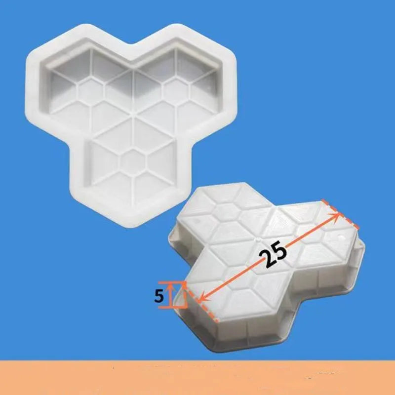 Beautiful Petal Cement Mold DIY Walkway Stepping Stones Cement Paving Mould For Garden Road Courtyard Reusable Mold For Concrete