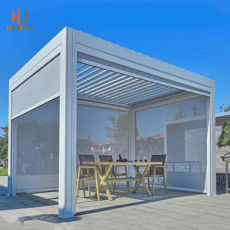 Outdoor Garden Gazebo Sun Room Waterproof Aluminum Pavillion 4x3 3x6 Metal Pergola Bioclimatica Exterior  for Villa Customized