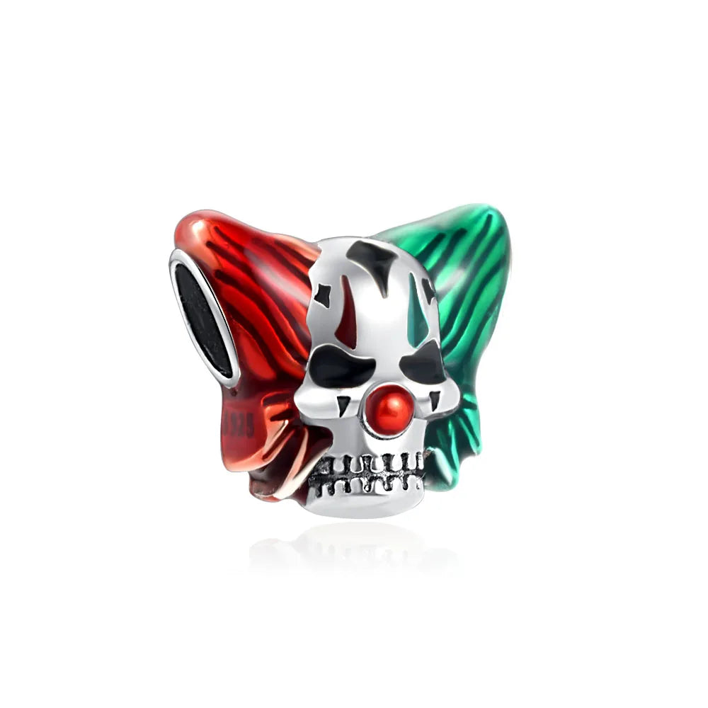 Miniso Scared Skeleton Ghost Series 925 Sterling Silver Charm Halloween hat Bead Fit Women Original Bracelet Jewelry For Gift