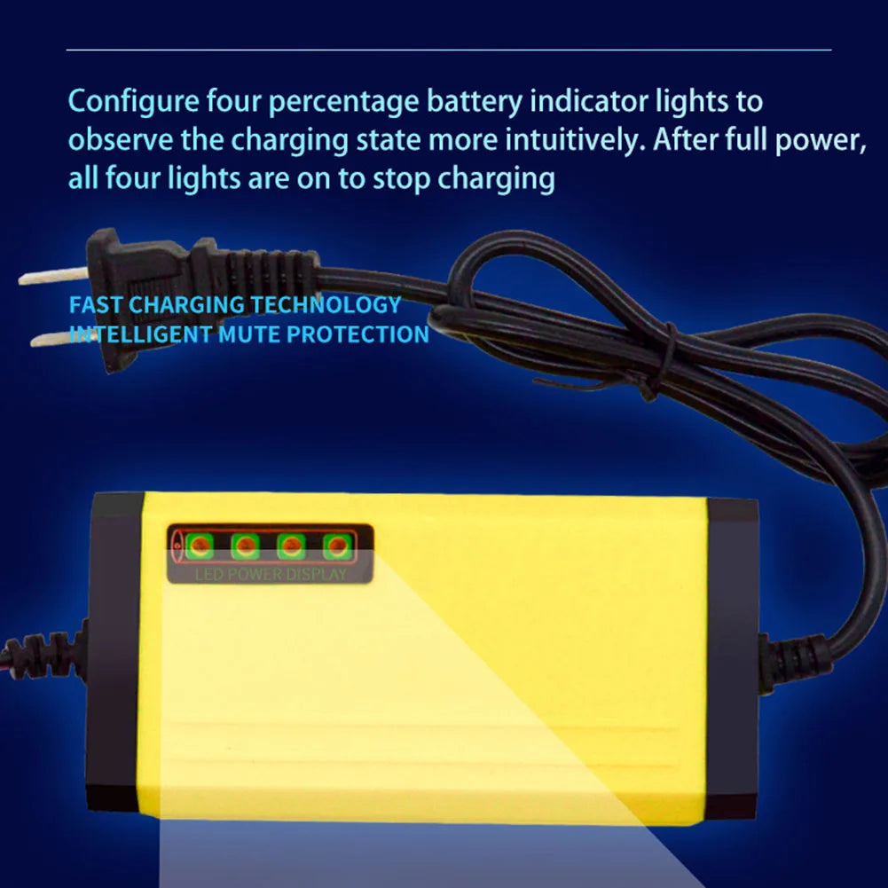 Car Motorcycle Battery Charger Multiple Protection Moto Car Small Battery Charge Device Intelligent Current Voltage Adjustment