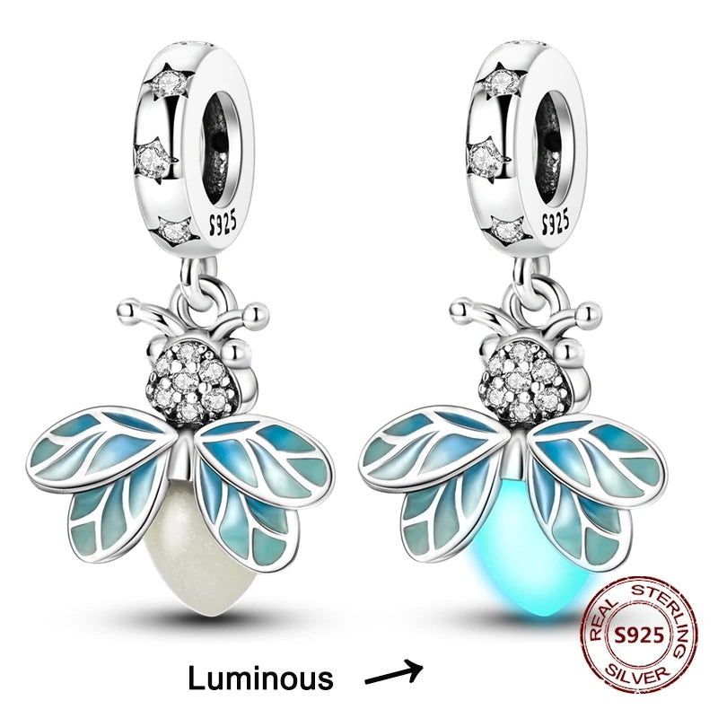 925 Sterling Silver Strawberry Turtle Owl Charm Beads Suitable For Original Bracelet Women DIY Jewelry Making Birthday Gifts