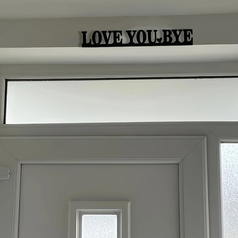 LOVE YOU BYE Metal Love-Themed Wall Art Sign Sculpture Room Wedding Home Decor Indoor Christmas and valentine' s day Decor