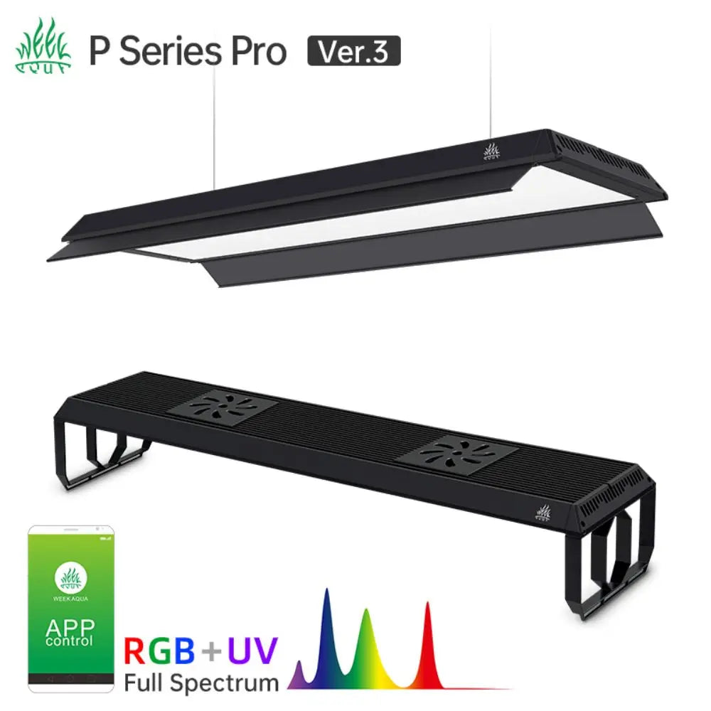 Week Aqua P Series P1200Pro Aquarium LED Light 180W Water Grass RGB+UV Landscaping Lamp App Control Adjustable Height Fish Tank