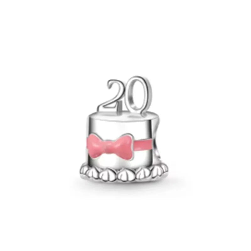 New 925 silver pink bow heart-shaped pendant ring necklace earrings crystal women's Valentine's Day birthday gift DIY jewelry