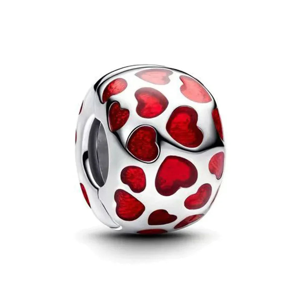 New Original 925 Sterling Silver Crown Bow Heart Set Ring Necklace Earring Crystal Women Valentine's Birthday Gift DIY Jewellery