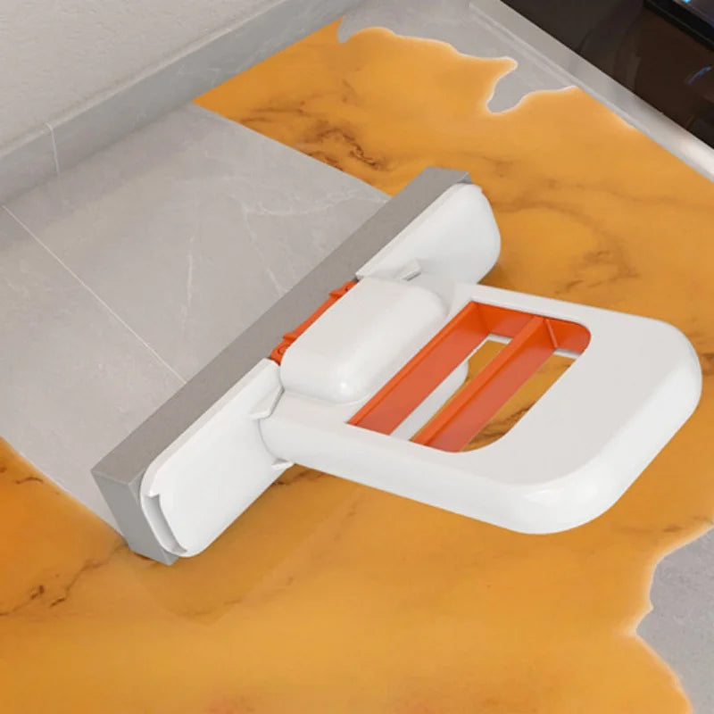 New Mini Foldable Desktop Mop Portable Cleaning Sponge Mop for Bathroom Kitchen One-Hand Squeeze Handle