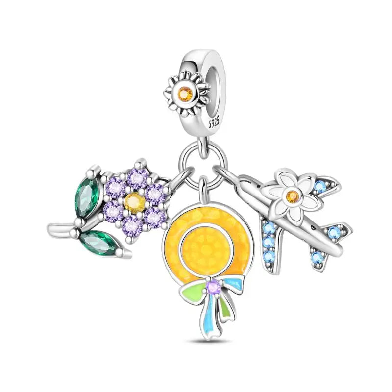 925 Sterling Silver Crab Beach Ocean Vacation Beads 3mm DIY Holiday Fine Jewelry Gift Making