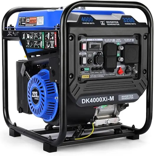 DK Upgraded Version 4000W Inverter Generator, Open Frame & Lighter Design, EPA Compliance, 30 Amps, for Outdoor Backup Camping J