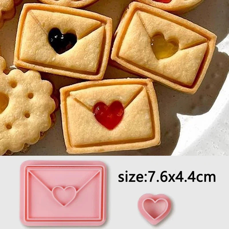 1PC Jam sandwich biscuit cutting machine Soft Candy Decorative Biscuit Mold   Baking cookie mold Baking products
