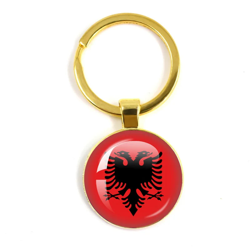 European National Flags, Albania, Andorra, Belarus, Belgium, Bosnia and Herzegovina, Bulgaria, Croatia, Popular Key Chain