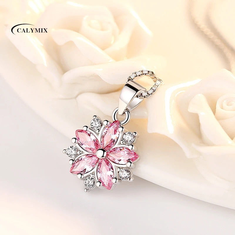 925 Sterling Silver Necklace for Women Simple Irregular Heart Moon Trendy Simple Geometric Handmade Chocker Fine Jewelry