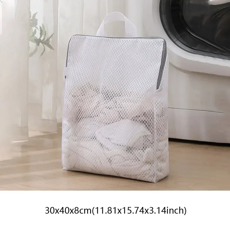 Mesh Washing Machine Laundry Bag Protection Net Foldable Thicken Clothes Socks Wash Pack Household Cleaning Tools Accessories