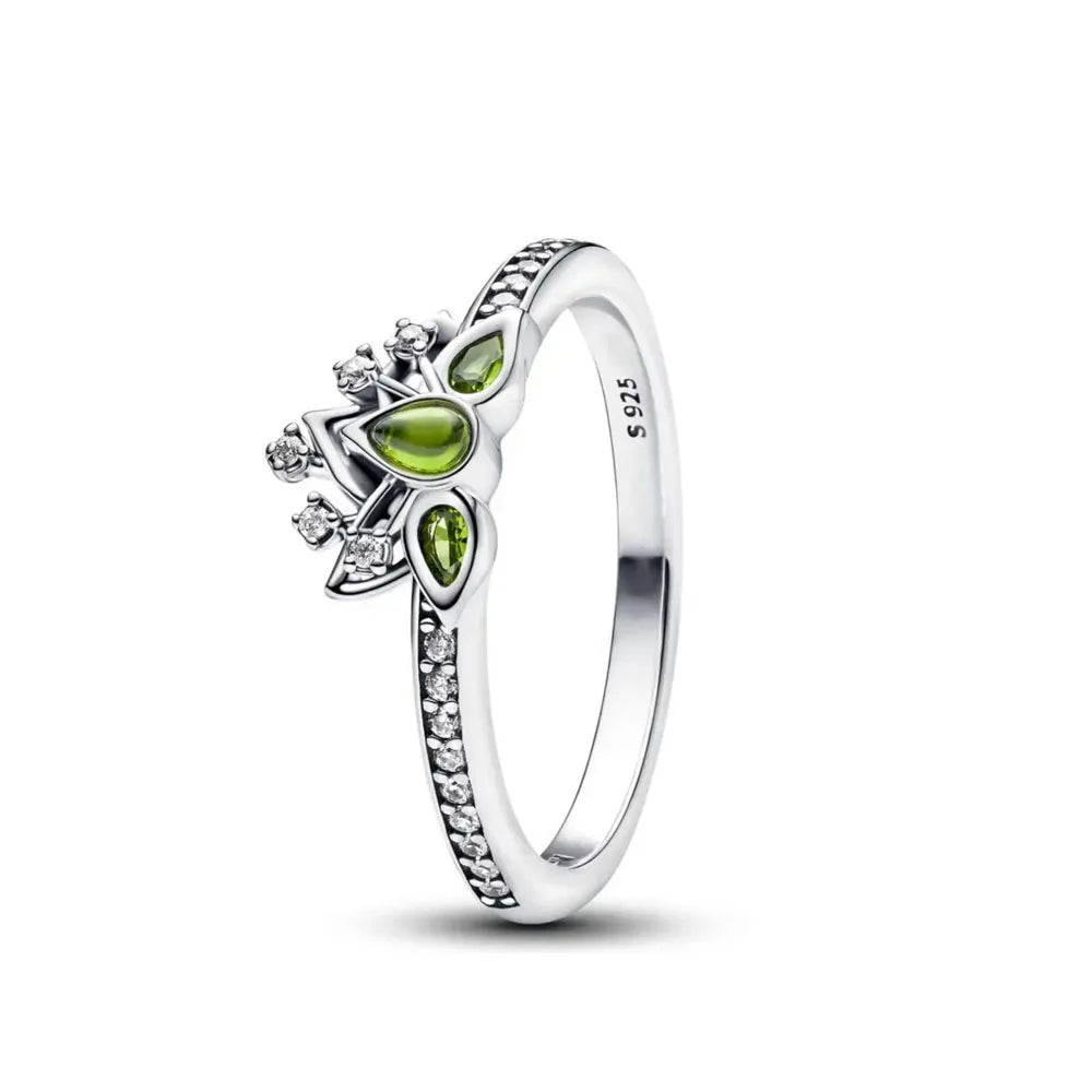 Fashionable 925 sterling silver charming princess ring size 6 7 8 9 women's original wedding crystal luxury accessory