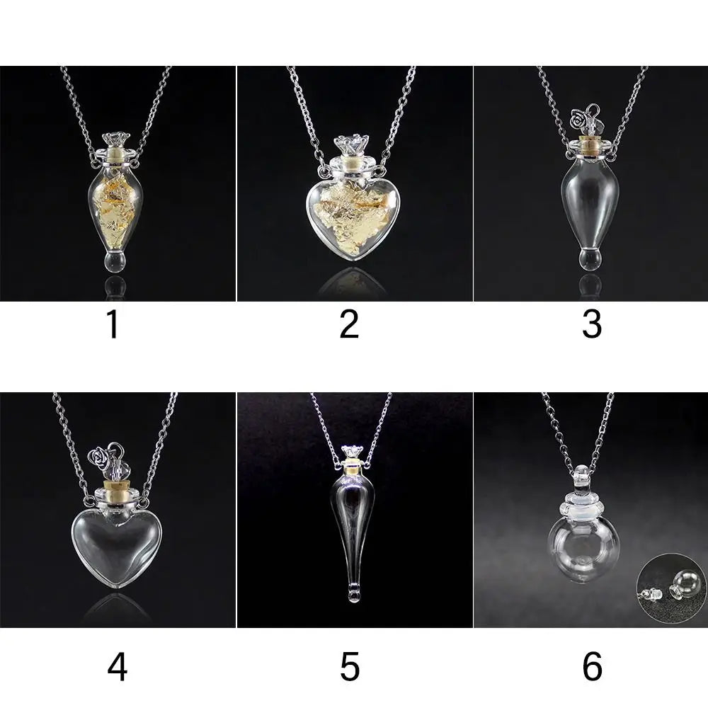 Natural Dandelion Pendant Necklace New Design Ball Transparent Glass Pendant Wishing Bottle Necklace Handmade Fashion Jewelry