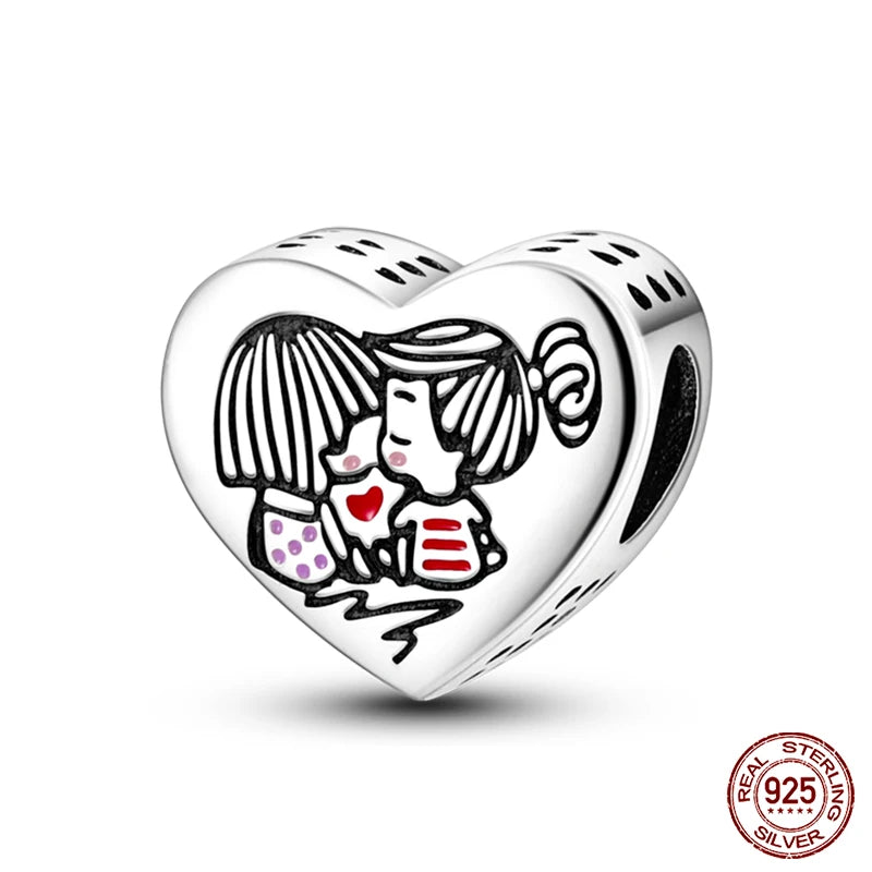 new in Real 925 Sterling Silver Boys and Girls Bicycle Charms Beads Fit Qikaola 925 Original Bracelets Fine DIY Jewelry Making