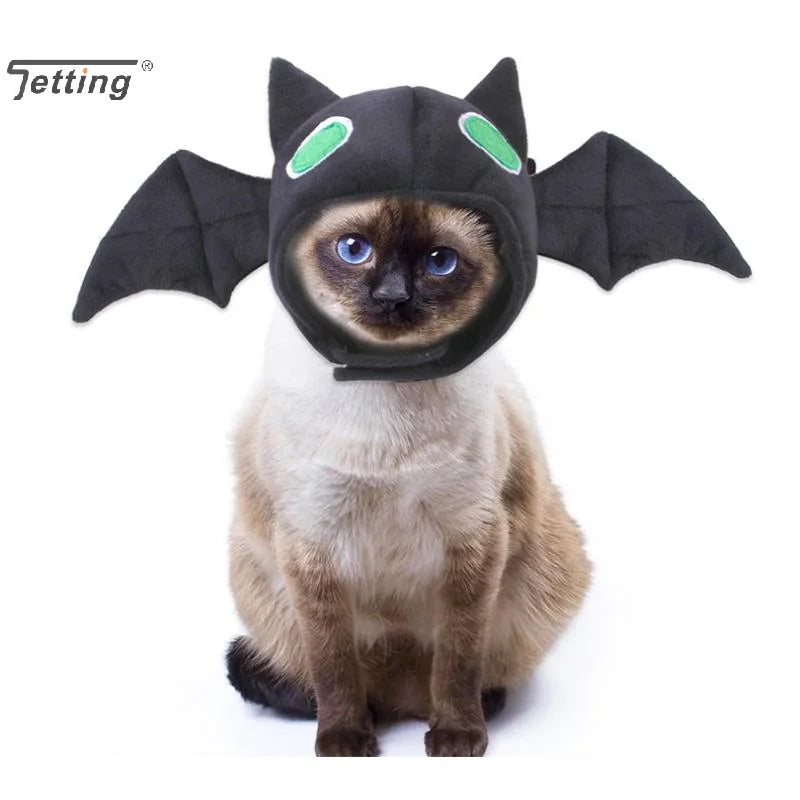 1Pcs Cute Pet Halloween Dog Cat Costume Small Dogs Cat Cosplay Bat Pumpkin Headgear Hat Pet Supplies
