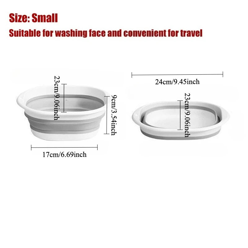 Folding Bowl Foot Bath Portable Wash Basin for Travel Silicone Folding Bowl Pedicure Tubs Foldable Basin Portable Foot Bath