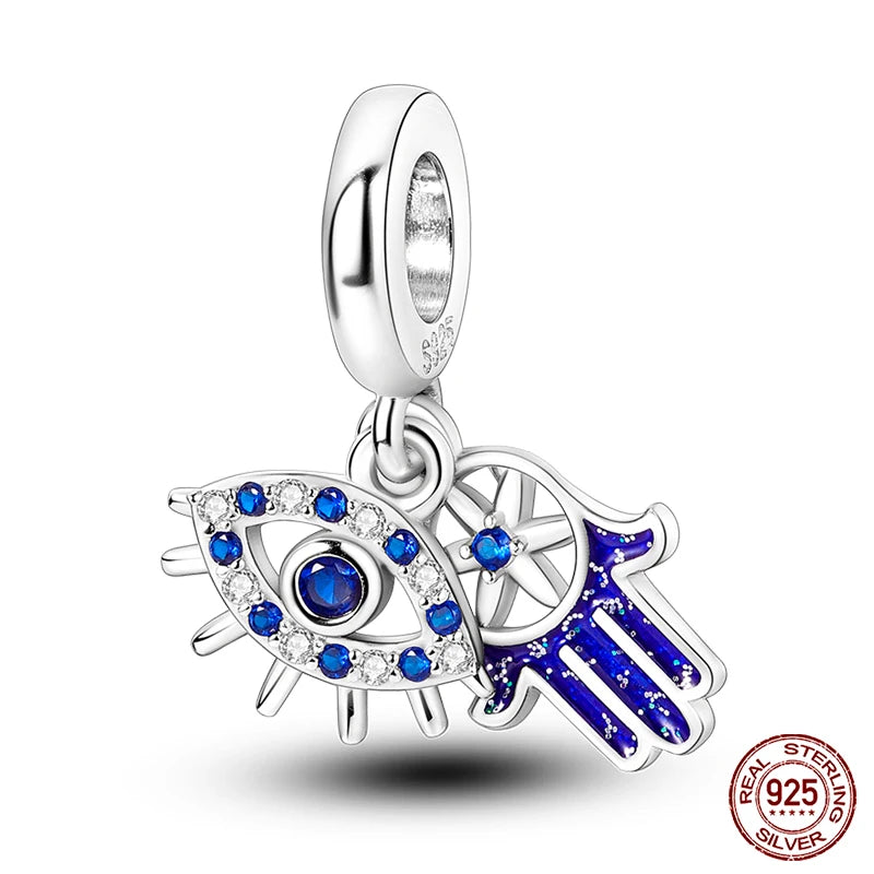 Fit Qikaola 925 Original Bracelet Fashion Bee Astronaut Eiffel Tower 925 Silver Charms Beads Fine DIY Birthday Jewelry For Women