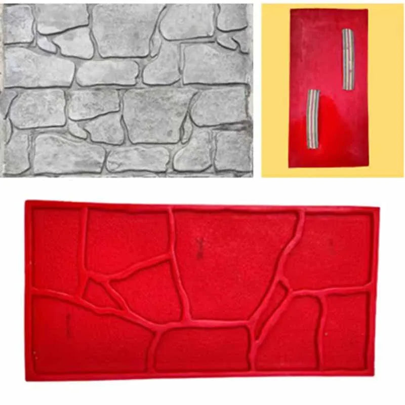 Cement Floor Embossing Mold Art Retro Concrete Wall Embossing Tool Garden Building Paving Mold