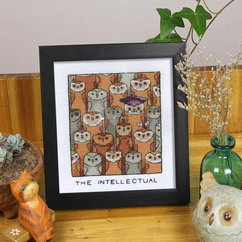 The imposter insomniac cross stitch package cartoon 18ct 14ct cloth cotton thread embroidery DIY handmade needlework