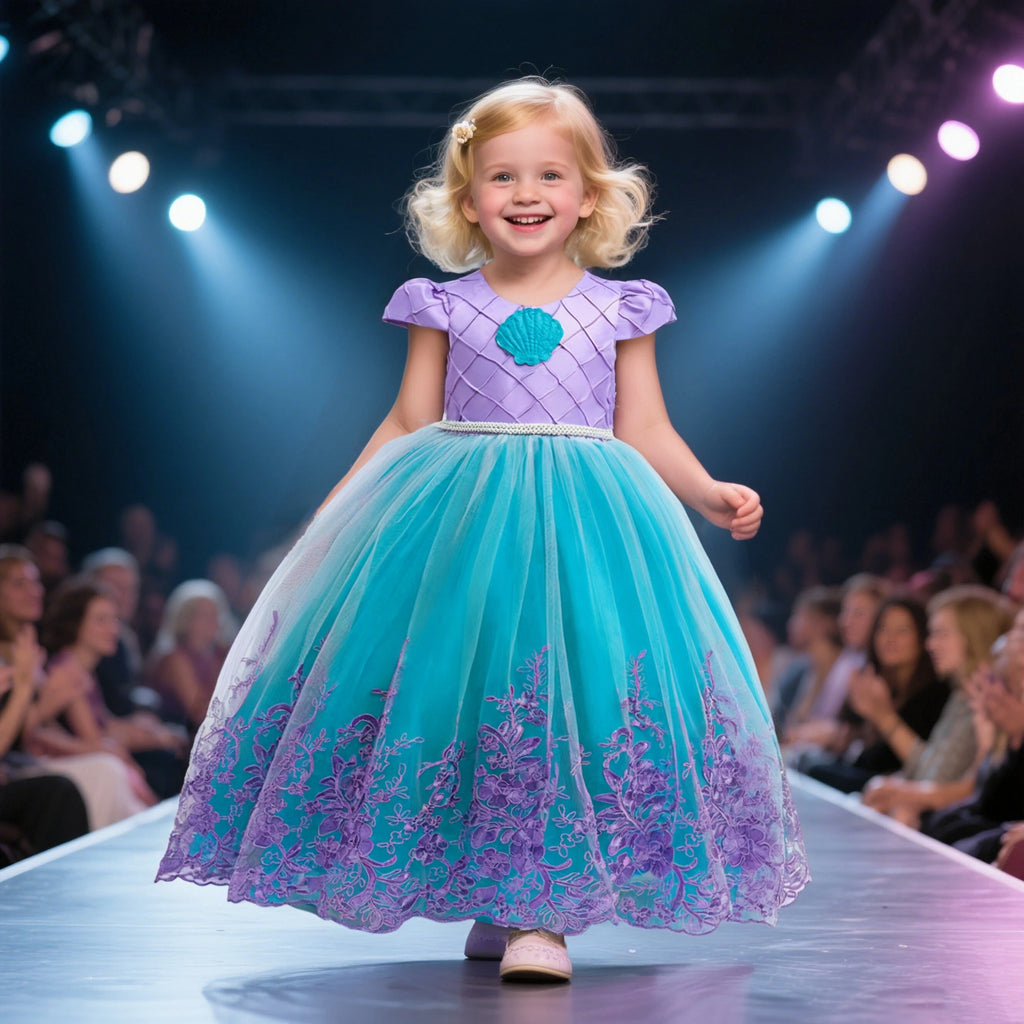 Summer Mermaid Dress Girls Kids Cosplay Dresses Princess Costume Perform Clothes Birthday Party Halloween Clothing