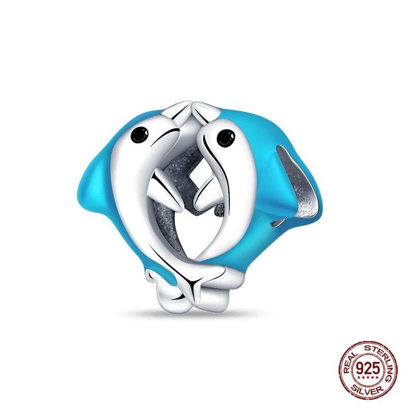 Fit Qikaola 925 Original Bracelet Fashion Bee Astronaut Eiffel Tower 925 Silver Charms Beads Fine DIY Birthday Jewelry For Women