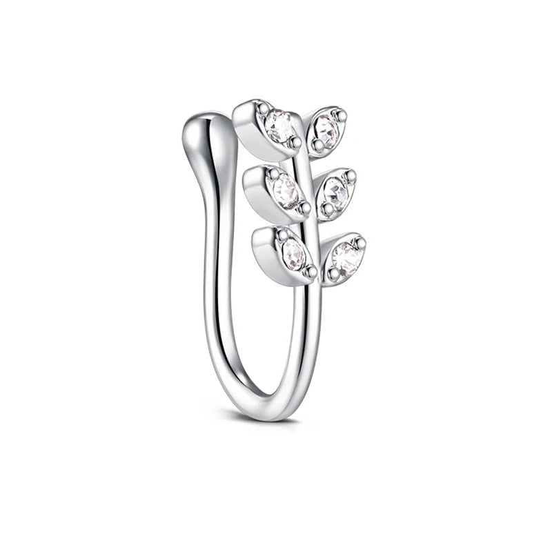 1Pcs Stainless Steel Nose Ring Hoop C Shape Septum Rings Non Piercing Ear Clip Earring Fake Nose RingsWomen Piercing Jewelry