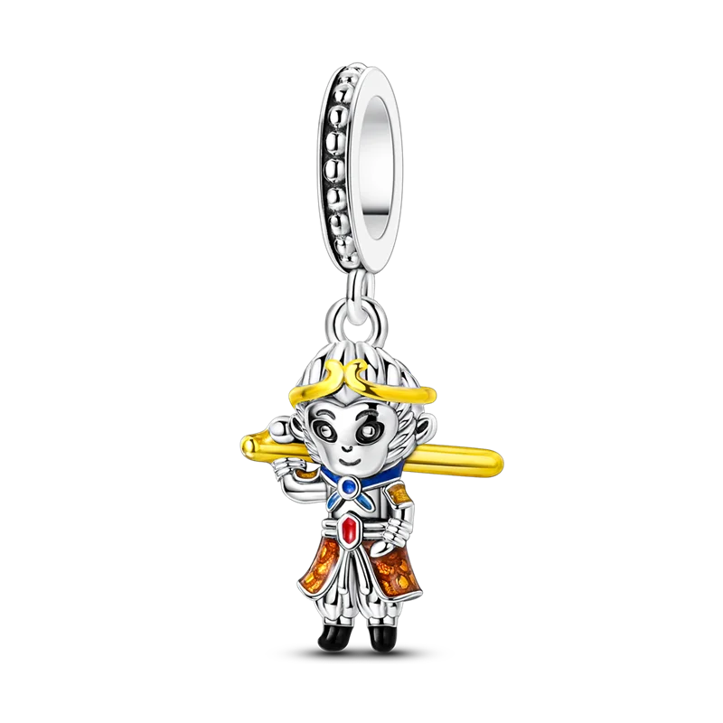 Original Charms Bead 925 Sterling Silver Inlaid Zirconium Bowknot Love Heart Balloon Pendants Fit Bracelet DIY Jewelry Marking