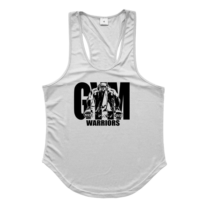 Gym Clothing Mens Mesh Fitness Stringer Tank Top Men Bodybuilding Vest Running Vest Workout Sleeveless T Shirt Sports Tanktop