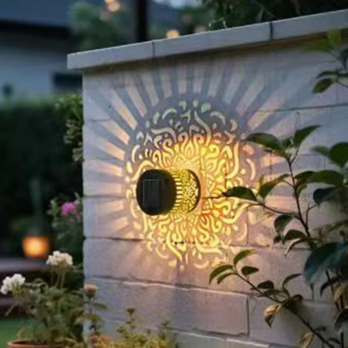 Solar Wall Fence Light Lamp Powered Lights Waterproof Led Outdoor Decorative Deck Step Garden Post Lamps Yard Metal Patio Stair