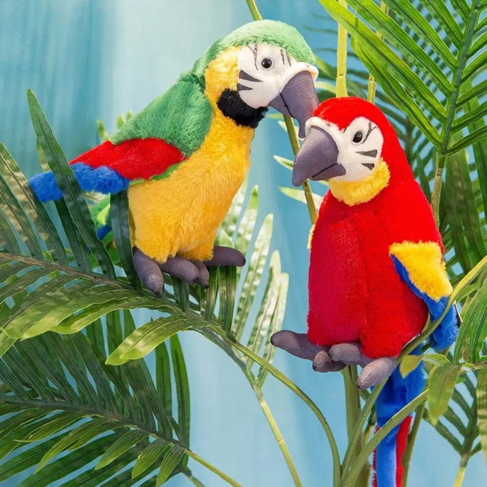 Plush Animal Toy Feather Figurine Parrot Plush Toy Parrot Plush Doll Simulation Plush Stuffed Doll Wild Animal Stuffed Toys